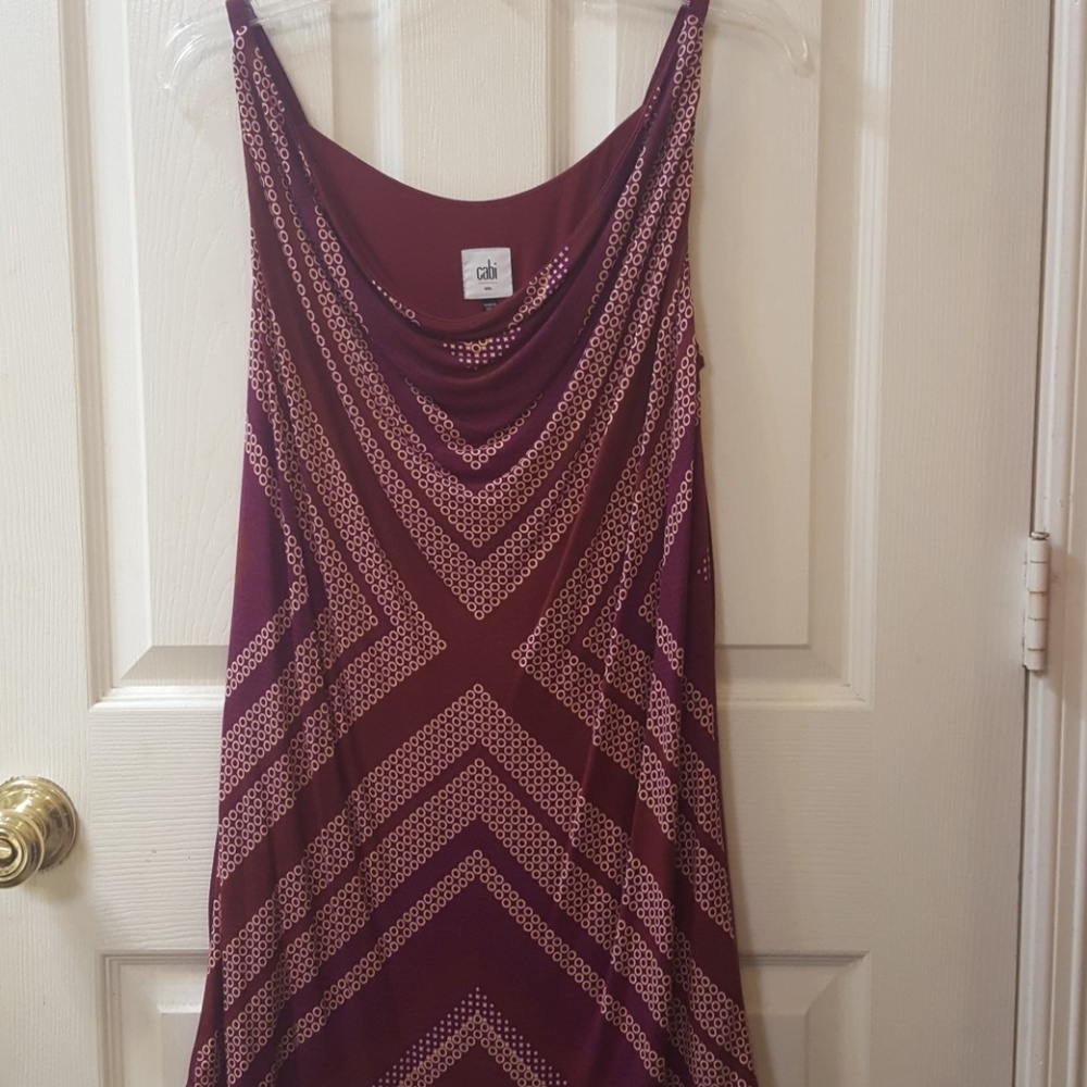 CAbi Spaghetti Strap Patterned Top